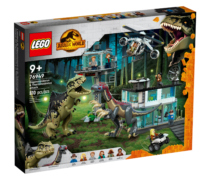 Lego Jurassic World L'attaque du Gignotosaurus et du Therizinosaurus - Aperçu de la boite
