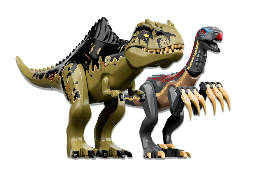 Lego Jurassic World L'attaque du Gignotosaurus et du Therizinosaurus - Les deux dinosaures