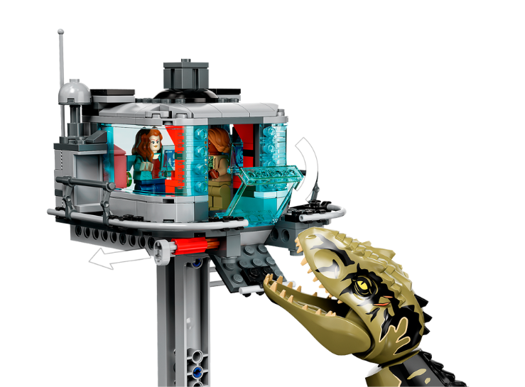 Lego Jurassic World L'attaque du Gignotosaurus et du Therizinosaurus - Attaque de la tour